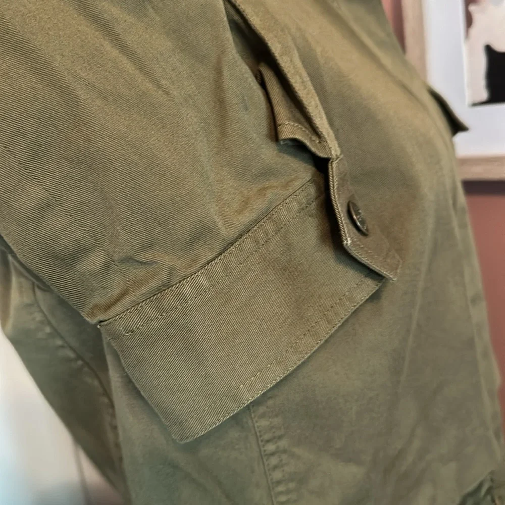 Alexander Wang women’s army Green Utility parka military 8 Relaxed jacket - Picture 10 of 15